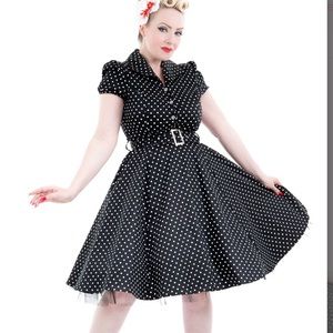 Vintage Style Petticoat 50s Polkadot Dress Retro